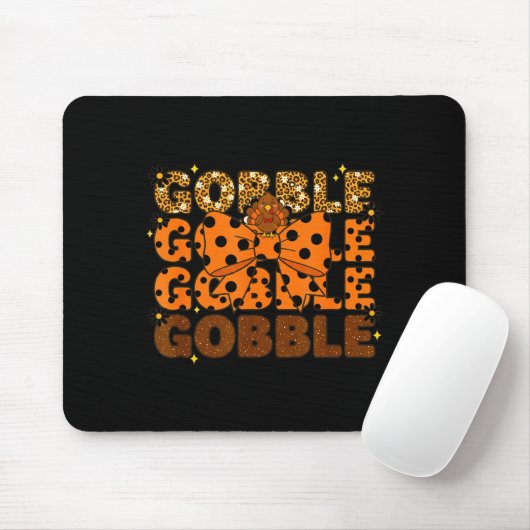 Gobble Gobble Gobble Thanksgiving Turkey Leopard B Muismat (Met muis)