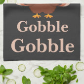 Gobble gobble Grappig Schattigee Thanksgiving Turk Theedoek (Gevouwen)
