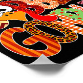 Gobble Gobble Grappige Kalkoen Thanksgiving Vrouwe Poster (Hoek)