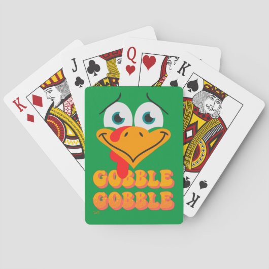 GOBBLE GOBBLE grappige Thanksgiving Pokerkaarten (Achterkant)