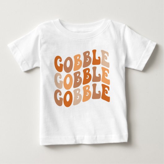 Gobble Gobble Peuter T-shirt – Schattige Bedankt (Voorkant)