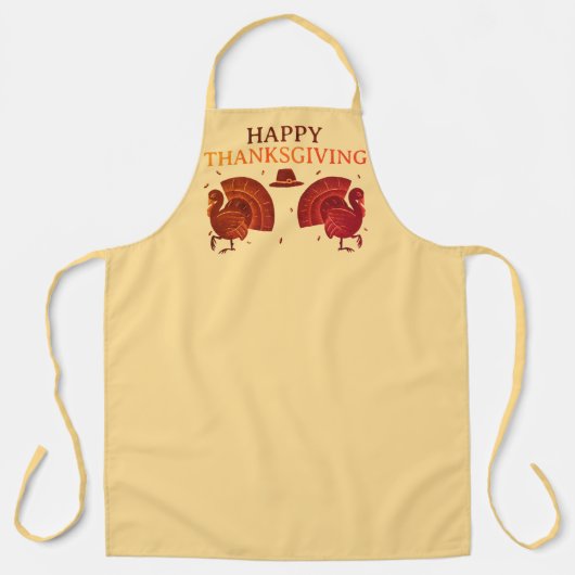 Gobble Gobble Thanksgiving Apron Schort (Voorkant)