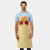 Gobble Gobble Thanksgiving Apron Schort (Gedragen)