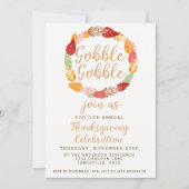 Gobble Gobble Thanksgiving Autumn Thema Kaart (Voorkant)