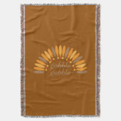 Gobble Gobble Thanksgiving Brown Deken (Voorkant Verticaal)