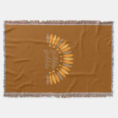 Gobble Gobble Thanksgiving Brown Deken (Voorkant)