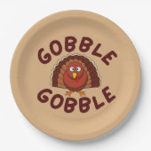 Gobble Gobble Thanksgiving  Papieren Bordje (Voorkant)