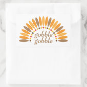 Gobble Gobble Thanksgiving Rechthoekige Sticker (Tas)