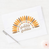 Gobble Gobble Thanksgiving Rechthoekige Sticker (Envelop)