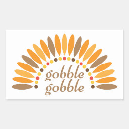 Gobble Gobble Thanksgiving Rechthoekige Sticker