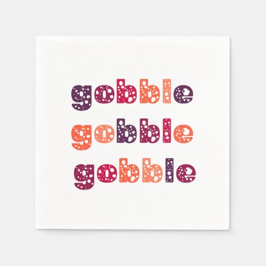 Gobble Gobble Thanksgiving Servet (Voorkant)