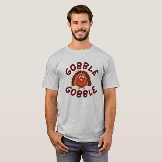 Gobble Gobble Thanksgiving T-Shirt (Voorkant volledig)