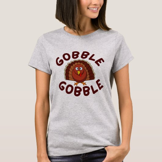 Gobble Gobble Thanksgiving T-Shirt (Voorkant)