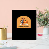 Gobble, Gobble Thanksgiving Turkije met pompoen Cl Acryl Bord (Huwelijk)