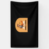 Gobble, Gobble Thanksgiving Turkije met pompoen Cl Spandoek (Verticaal)