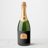 Gobble, Gobble Thanksgiving Turkije met pompoen Cl Sparkling Wijnetiket (Voorkant)