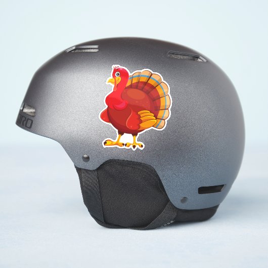 Gobble Gobble Till You Wobble Funny Thanksgiving Sticker (Helm Zijkant)
