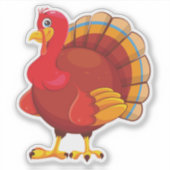 Gobble Gobble Till You Wobble Funny Thanksgiving Sticker (Voorkant)
