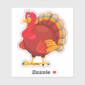 Gobble Gobble Till You Wobble Funny Thanksgiving Sticker (Vel)