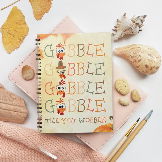 Gobble Gobble Tot Dat Je Wobbelt Grappige Thanksgi Notitieboek