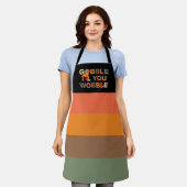 Gobble Gobble Tot Dat Je Wobbelt Grappige Thanksgi Schort (Gedragen)