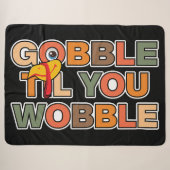 Gobble Gobble Tot Dat Je Wobbelt Grappige Thanksgi Sherpa Deken (Voorkant (horizontaal))