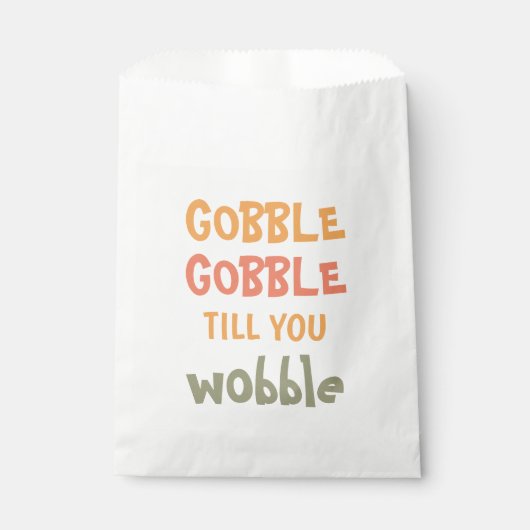 Gobble Gobble tot je wiebelt | THANKSGIVING Bedankzakje (Voorkant)