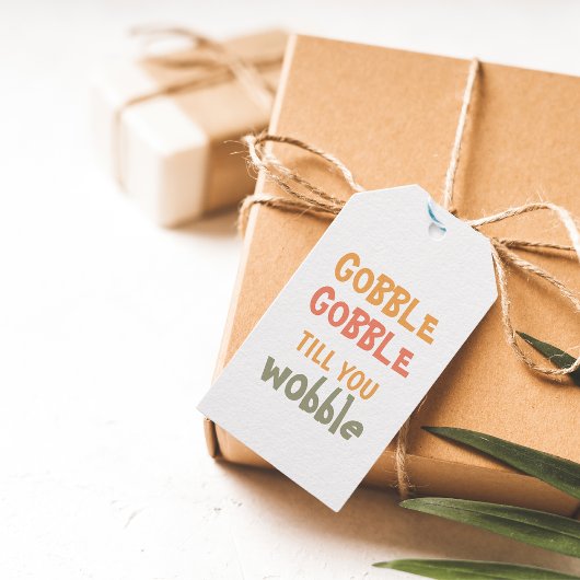 Gobble Gobble tot je wiebelt | THANKSGIVING Cadeaulabel