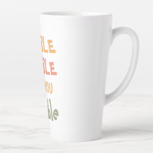 Gobble Gobble tot je wiebelt | THANKSGIVING Latte Mok (Rechts)