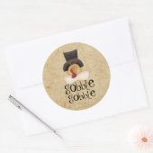 Gobble Gobble Turkey Classic Round Sticker (Envelop)