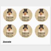 Gobble Gobble Turkey Ronde Sticker (Vel)