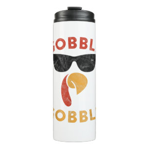 Gobble Gobble Turkey Thanksgiving Day Gifts Vintag Thermosbeker