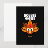 Gobble Gobble Turkey Thanksgiving Football Kaart (Voorkant / Achterkant)