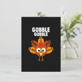 Gobble Gobble Turkey Thanksgiving Football Kaart (Staand voorkant)