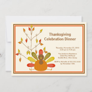 Gobble Gobble Turkey Thanksgiving Uitnodigingen
