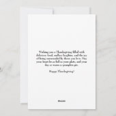 Gobble Happy Thanksgiving Schattige Turkije minima Feestdagenkaart (Achterkant)