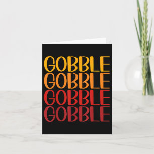 Gobble Happy Thanksgiving Turkije Dankbaar B Kaart
