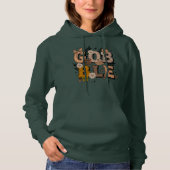 Gobble Herfst Vakantie Herfst Boho Thanksgiving Hoodie (Voorkant)