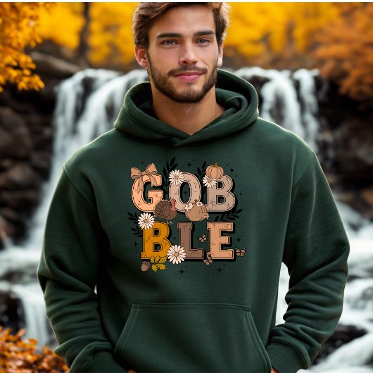 Gobble Herfst Vakantie Herfst Boho Thanksgiving Hoodie