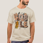 Gobble Herfst Vakantie Herfst Boho Thanksgiving T-shirt (Voorkant)