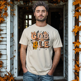 Gobble Herfst Vakantie Herfst Boho Thanksgiving T-shirt