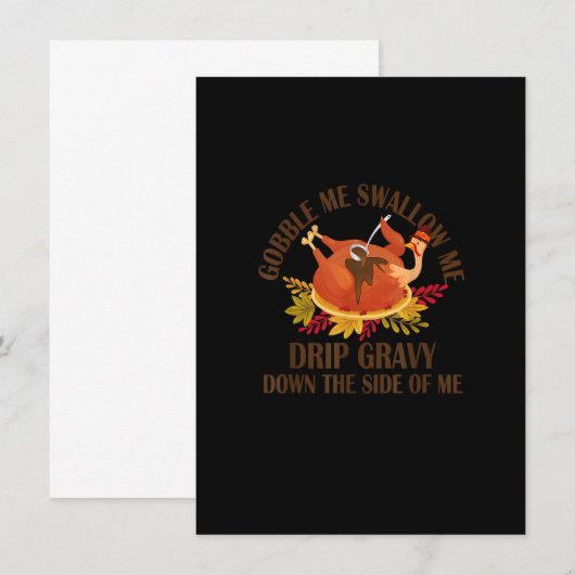 Gobble Me Slurp Me Drip Jus Lekkere Grap Funny Tur Kaart (Voorkant / Achterkant)