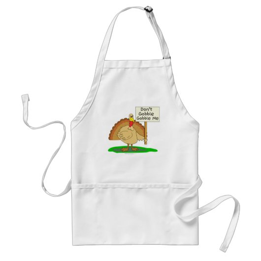 Gobble me Turkey Apron niet Standaard Schort (Voorkant)