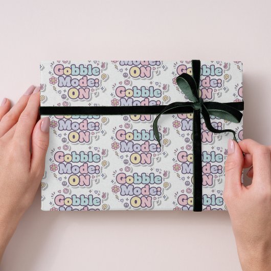 Gobble Mode: ON Festive Wrapping Paper Cadeaupapier