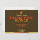 Gobble Multicolored Thanksgiving Uitnodiging (Voorkant)