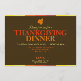 Gobble Multicolored Thanksgiving Uitnodiging