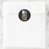 Gobble My Turn Funny Vlag van de VS Ronde Sticker (Tas)