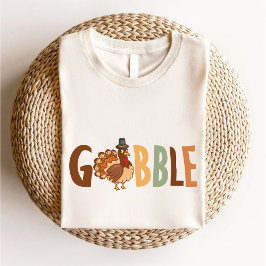 Gobble Schattige Turkije herfst Thanksgiving T-shirt
