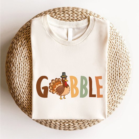 Gobble Schattige Turkije herfst Thanksgiving T-shirt