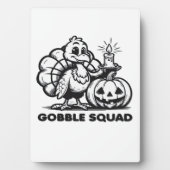Gobble Squad  Funny Thanksgiving Turkey Design  Fa Fotoplaat (voorkant)